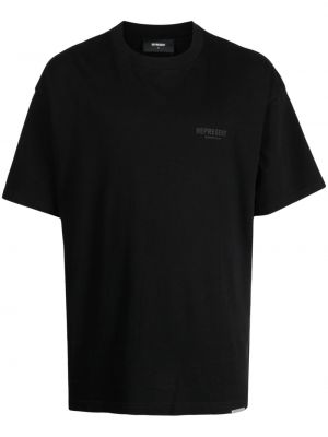 T-shirt con stampa Represent nero