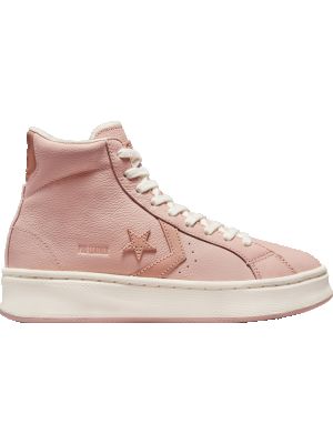 Кожаные кроссовки на платформе Converse Pro Leather розовые