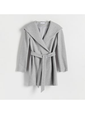 Kabát s kapucí Reserved šedý