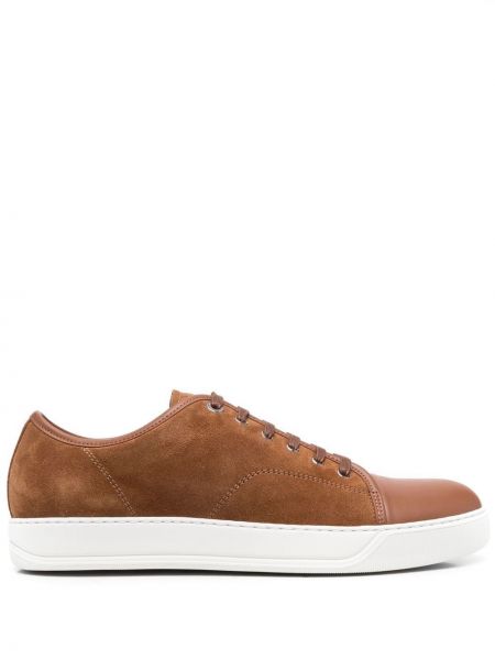 Semsket skinn sneakers Lanvin brun