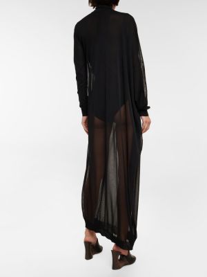 Průsvitné dlouhé šaty Alaã¯a černé