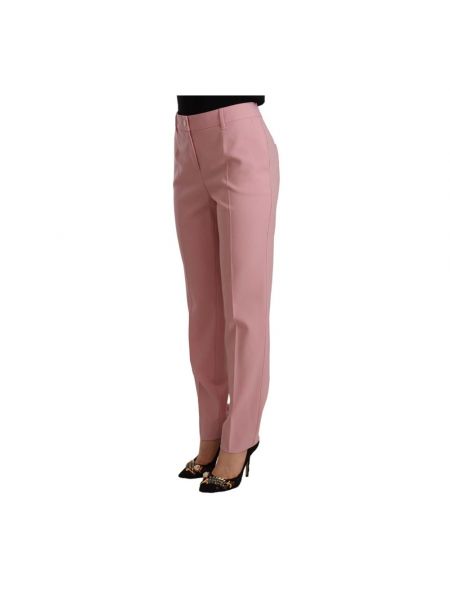 Spodnie slim fit Dolce And Gabbana różowe