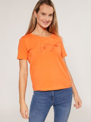 Majica s potiskom Monnari oranžna