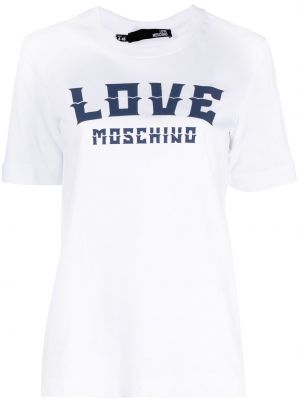 Памучна тениска с принт Love Moschino