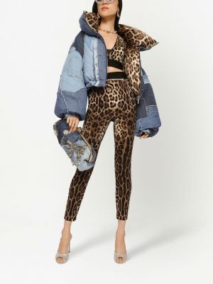 Veste ar apdruku ar leoparda rakstu Dolce & Gabbana brūns