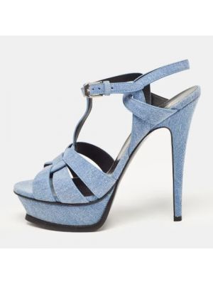 Sandały trekkingowe Yves Saint Laurent Vintage niebieskie