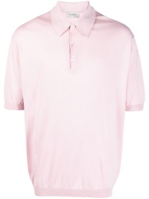Памучна поло тениска John Smedley розово