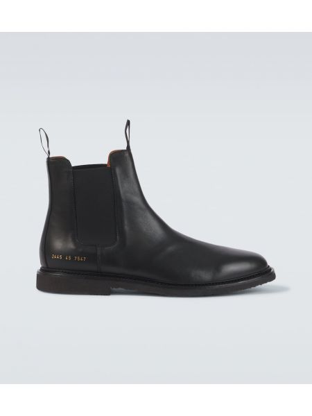 Lær støvler Common Projects svart