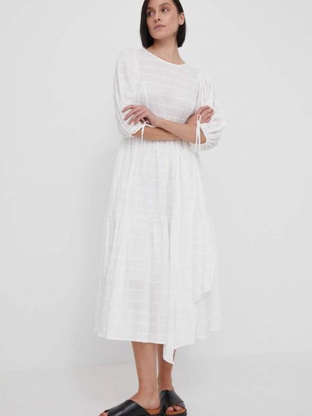 Midi haljina Barbour bijela