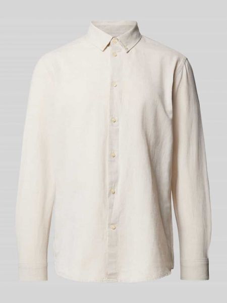 Koszula na guziki puchowa Knowledge Cotton Apparel beżowa