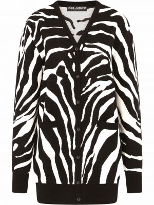 Kardigan z zebra vzorcem Dolce & Gabbana