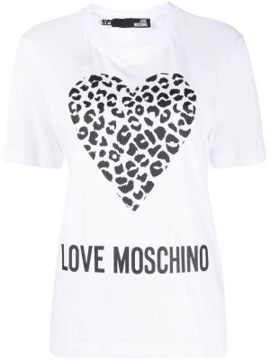 T-shirt mit rundem ausschnitt Love Moschino weiß