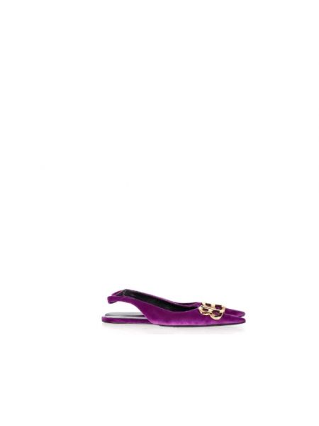 Aksamitne sandały trekkingowe retro Balenciaga Vintage fioletowe