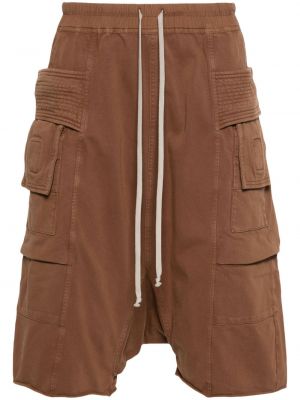 Shorts cargo en jersey avec poches Rick Owens Drkshdw marron