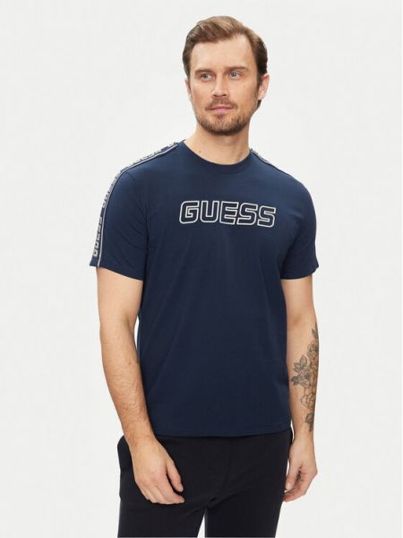 Тениска Guess синьо