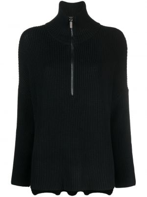 Chunky pullover mit reißverschluss Société Anonyme schwarz