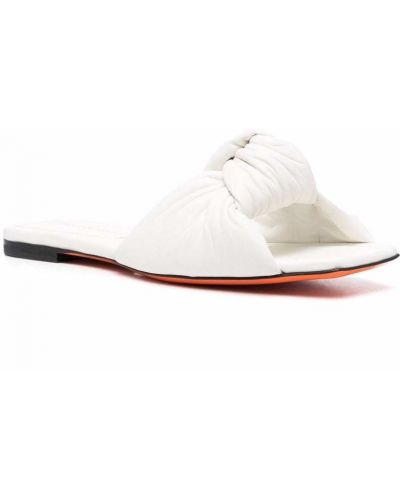 Kožené sandály Santoni bílé