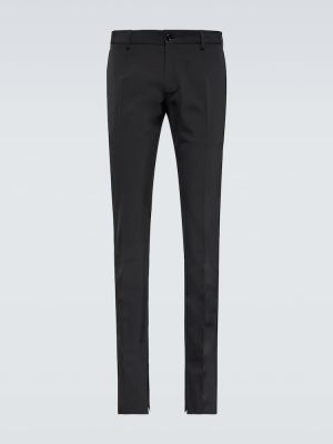 Slim fit klasické kalhoty Dolce&gabbana černé