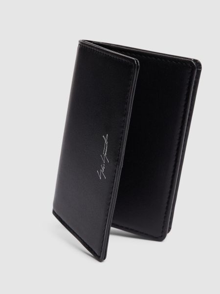 Kožená peněženka Yohji Yamamoto černá