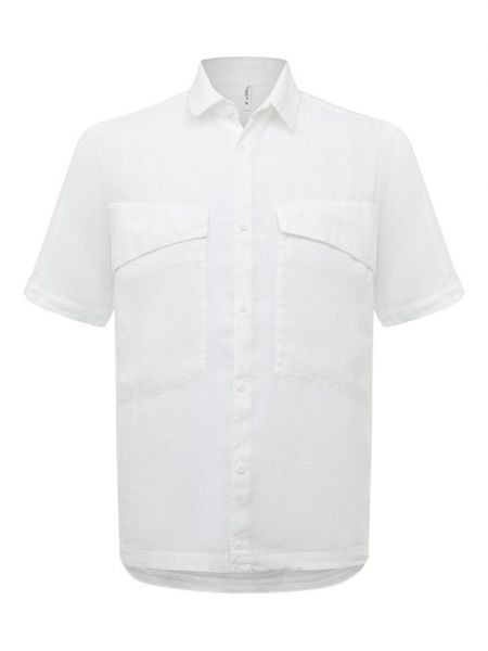 Хлопковая льняная рубашка Transit белая