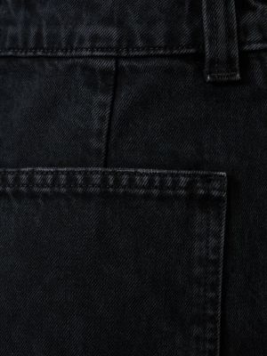 Voľné bavlnené džínsy Khaite čierna