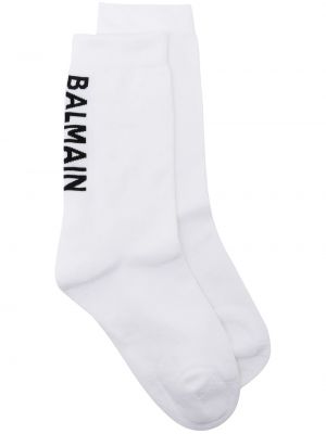 Ponožky s potlačou Balmain biela