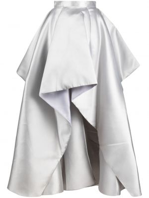 Drapované dlouhá sukně Gemy Maalouf stříbrné