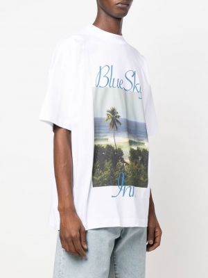 Bavlněné tričko s potiskem Blue Sky Inn