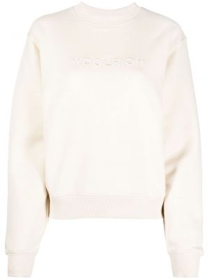 Sweatshirt mit stickerei aus baumwoll Woolrich weiß