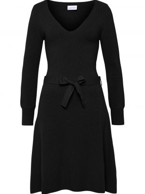 Πλεκτή φόρεμα Lascana μαύρο