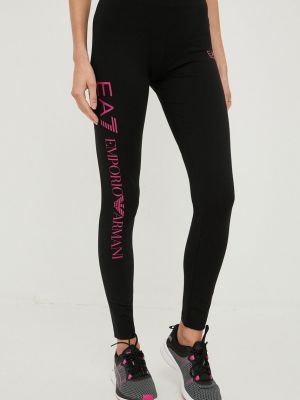 EA7 Emporio Armani nadrág fekete, női, nyomott mintás