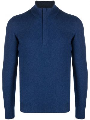 Пуловер с цип Fileria синьо