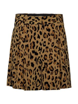 Hodvábne šortky s potlačou s leopardím vzorom Blazã© Milano hnedá