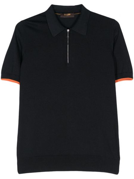 Tricou polo din bumbac Moorer albastru