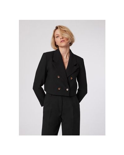 Simple Blazer MKD504-01 Negru Cropped Fit