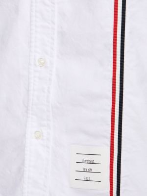 Pérová priliehavá košeľa na gombíky Thom Browne biela
