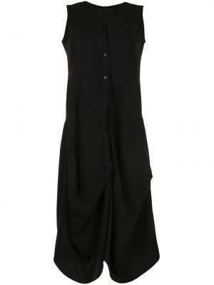 Αμάνικο φόρεμα ντραπέ Goen.j μαύρο