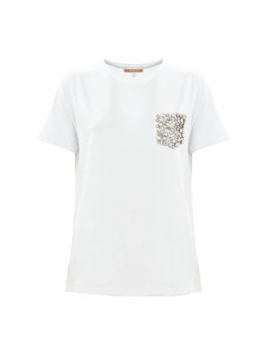 Koszulka bawełniana z kryształkami Kocca biała