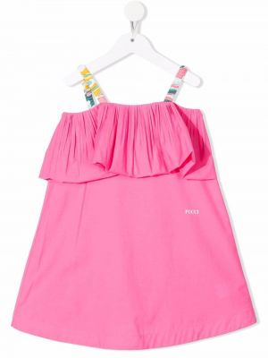 Suora mekko tytöille Pucci Junior pinkki