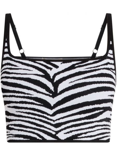 Seepra-printti crop top Michael Kors musta