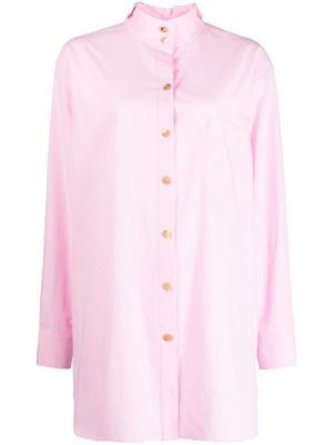 Koszula bawełniana oversize dwustronna Rejina Pyo różowa