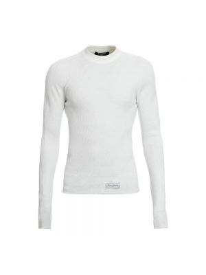 Sweter z okrągłym dekoltem Balmain biały