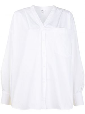 Biała koszula z dekoltem w serek Enfold