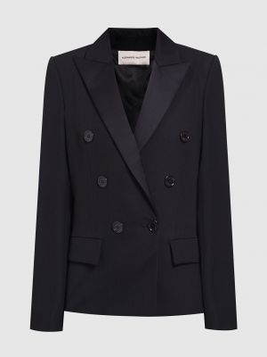Черный шерстяной пиджак Alexandre Vauthier