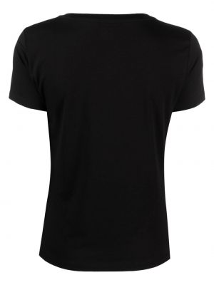 Tričko s potiskem s kulatým výstřihem Ea7 Emporio Armani černé