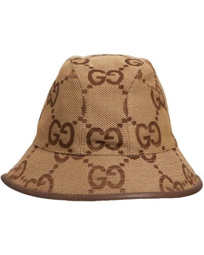Žakárový bavlněný klobouk Gucci