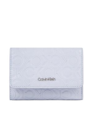 Prozorna denarnica Calvin Klein modra