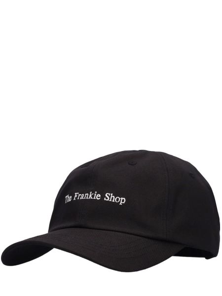 Pamuklu işlemeli beyzbol şapkası The Frankie Shop siyah