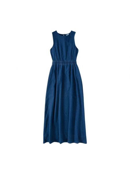 Sukienka długa bez rękawów z kieszeniami Closed niebieska
