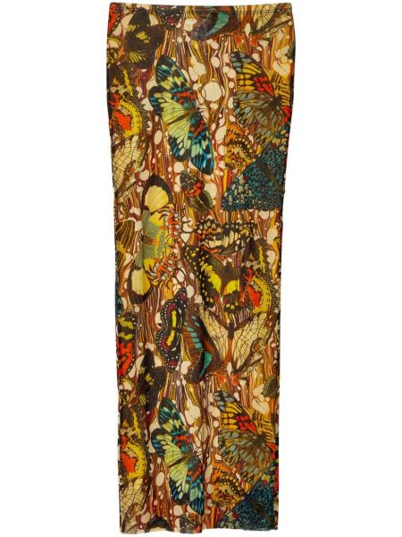 Dlhá sukňa s potlačou Jean Paul Gaultier žltá